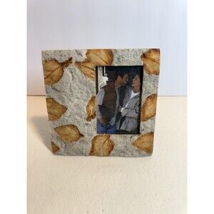 Leaf Pattern Picture Frame, Vintage Style Nature Decor, Cottage Farmhouse